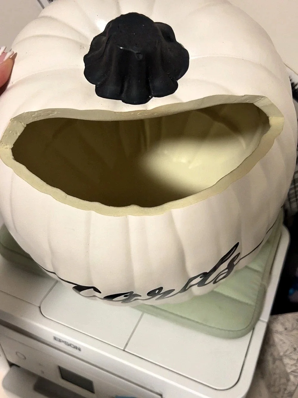 White & Black Pumpkin Card box